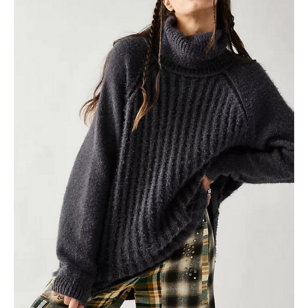 Free People Big City Turtleneck Sweater S NWT - Picture 7 of 15